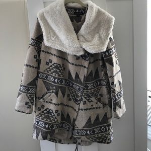 Kendall and Kylie tribal patterned coat